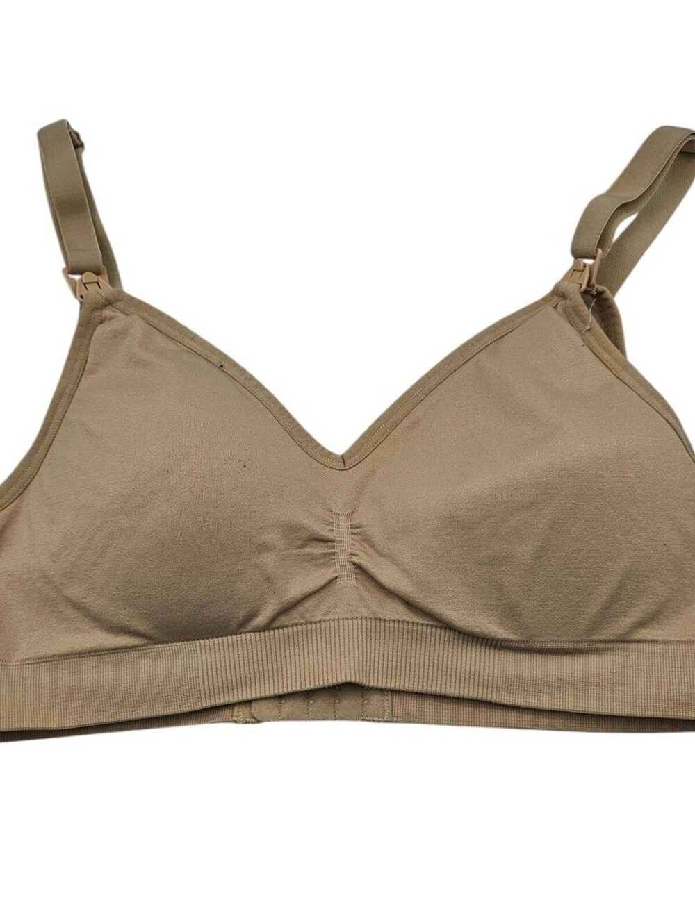 Hofish Womens Sz M Nursing Bra Lightly Lined Beige